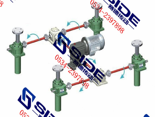 四臺同步絲桿升降機